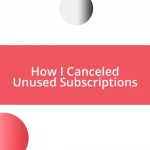 How I Canceled Unused Subscriptions